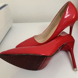 Goddess Anittas Red Dominance Heels Worn Powerful