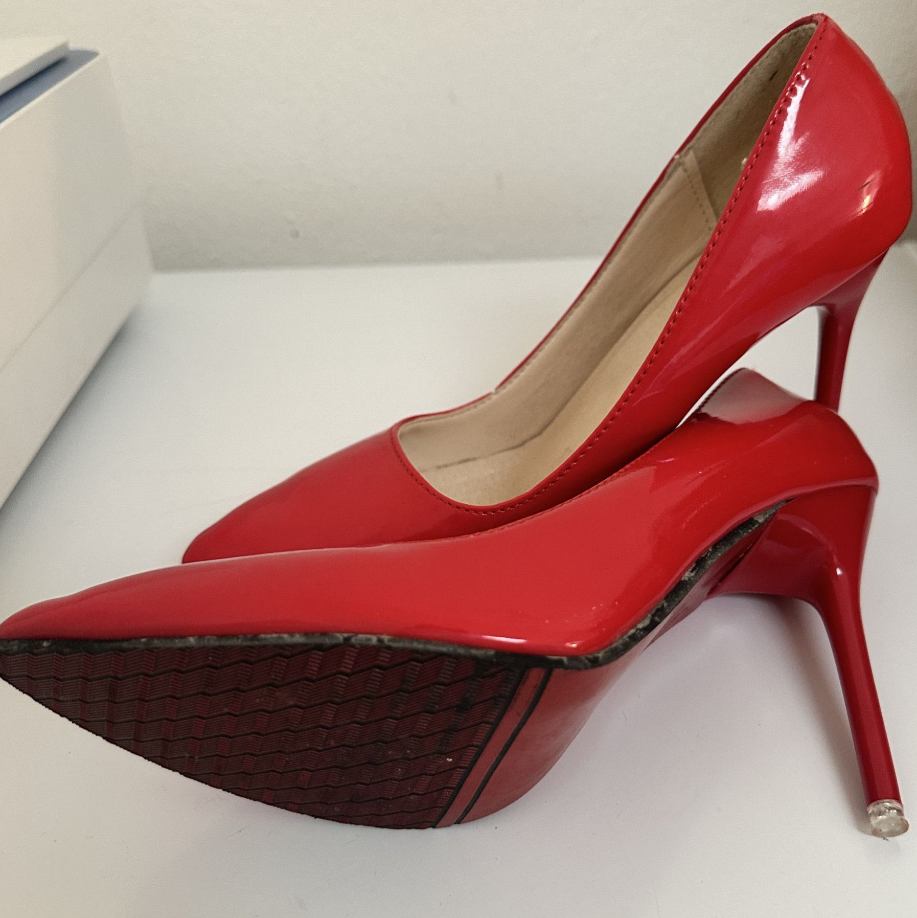 Goddess Anittas Red Dominance Heels Worn Powerful