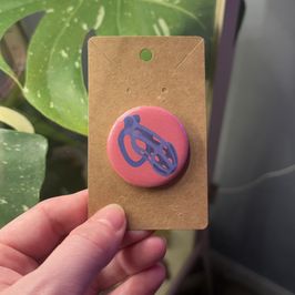 Chastity Cage Kinky Collectors Button Pin