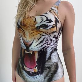 TIGER PRINT BATHINGSUIT