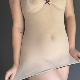 SEE THROUGH SHORT DRESS WORN