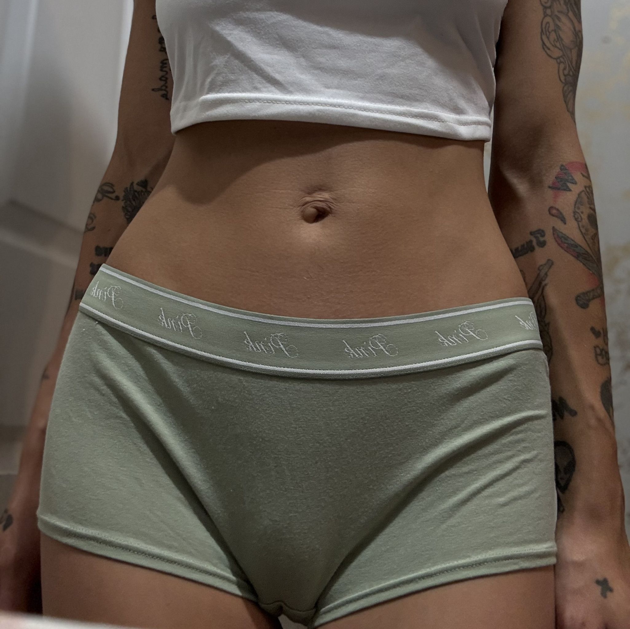 Green boy shorts
