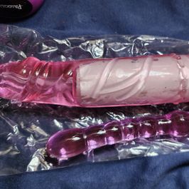 Jelly Pink and Purple Attachments for Fuck Machine