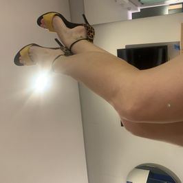 Worn Ankle Strap Heels