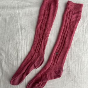 Pink knee socks