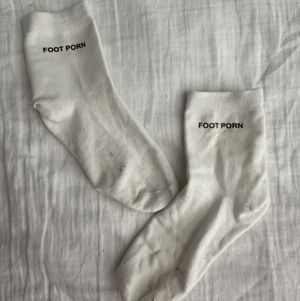 White socks foot porn