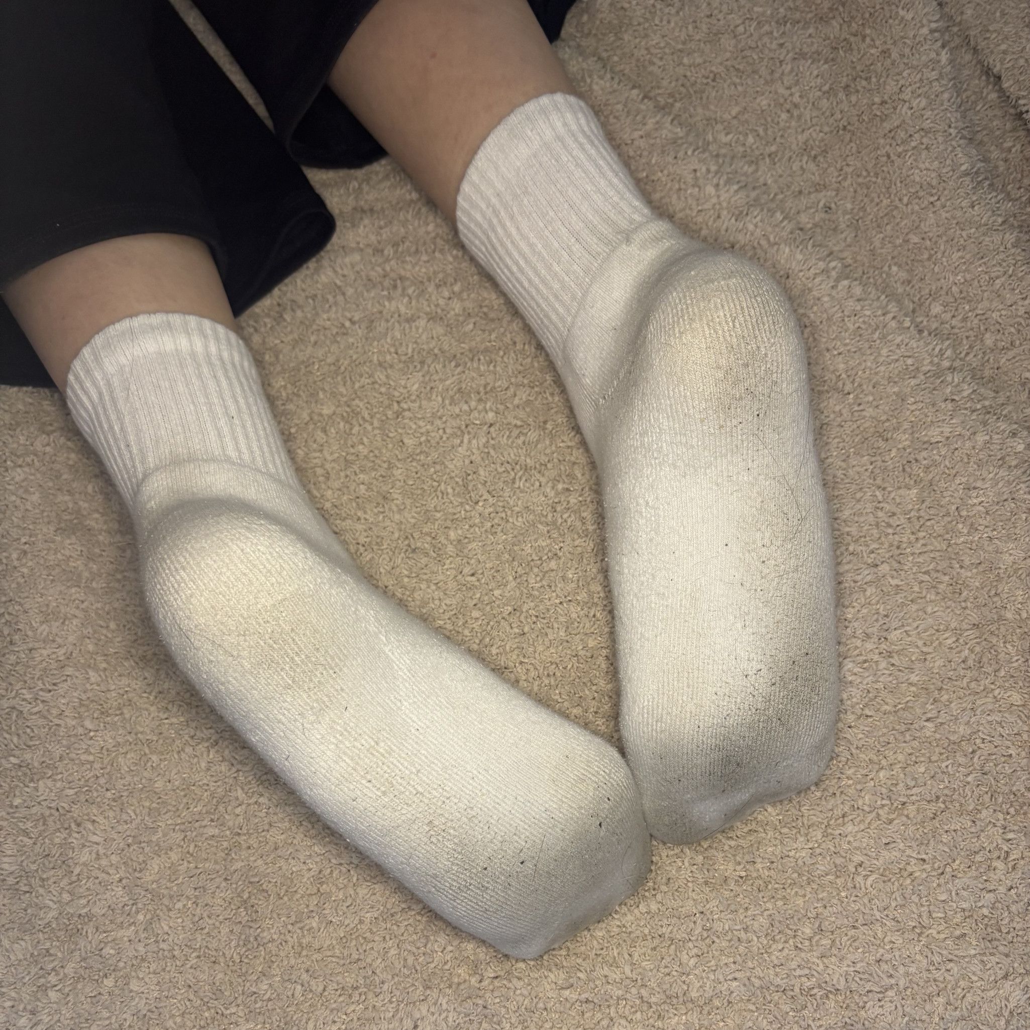 White TNA Ankle Socks Dirty Black Bottoms