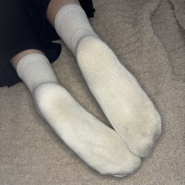 White Aritzia Ankle Socks
