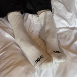 TNA White Ankle Socks