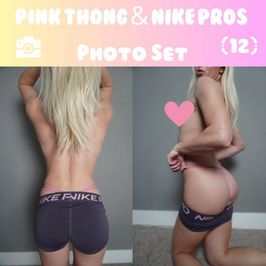 Pink Thong Nike Pros Photo Set
