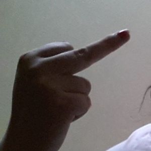Middle finger fetish