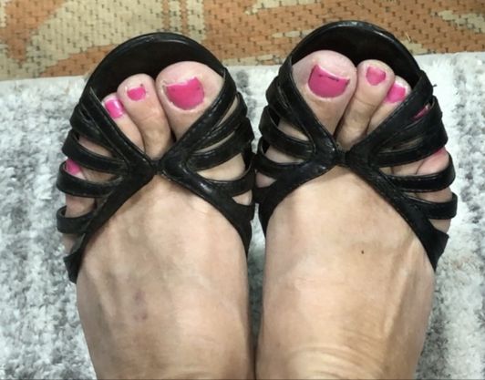 SOLD!!!!! Well Worn Open Toe Stiletto Work Heels