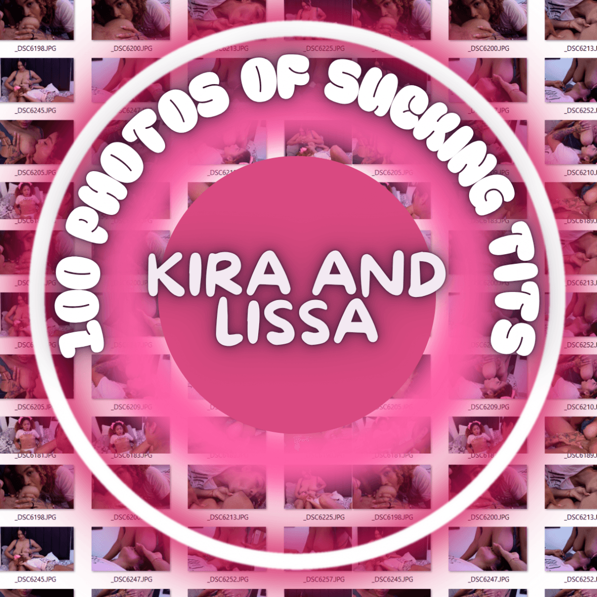 KIRA AND LISA TITTY SUCKING PHOTO SET