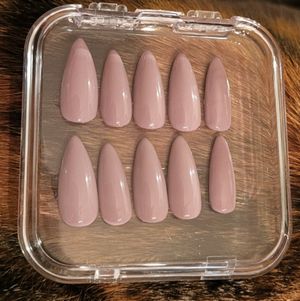 Cream Purple Nail PressOns