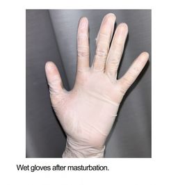 Wet gloves after masturbation