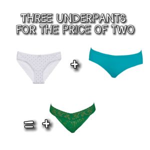 Combo Set: 3 pairs of panties