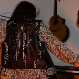 Handpainted Leather Vest