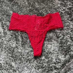 Red Victorias Secret Valentines Thong