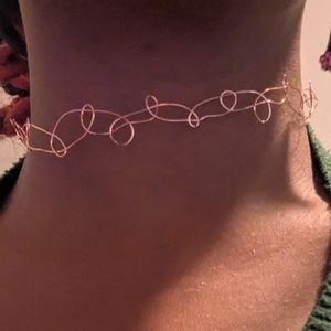 Copper wire choker necklace