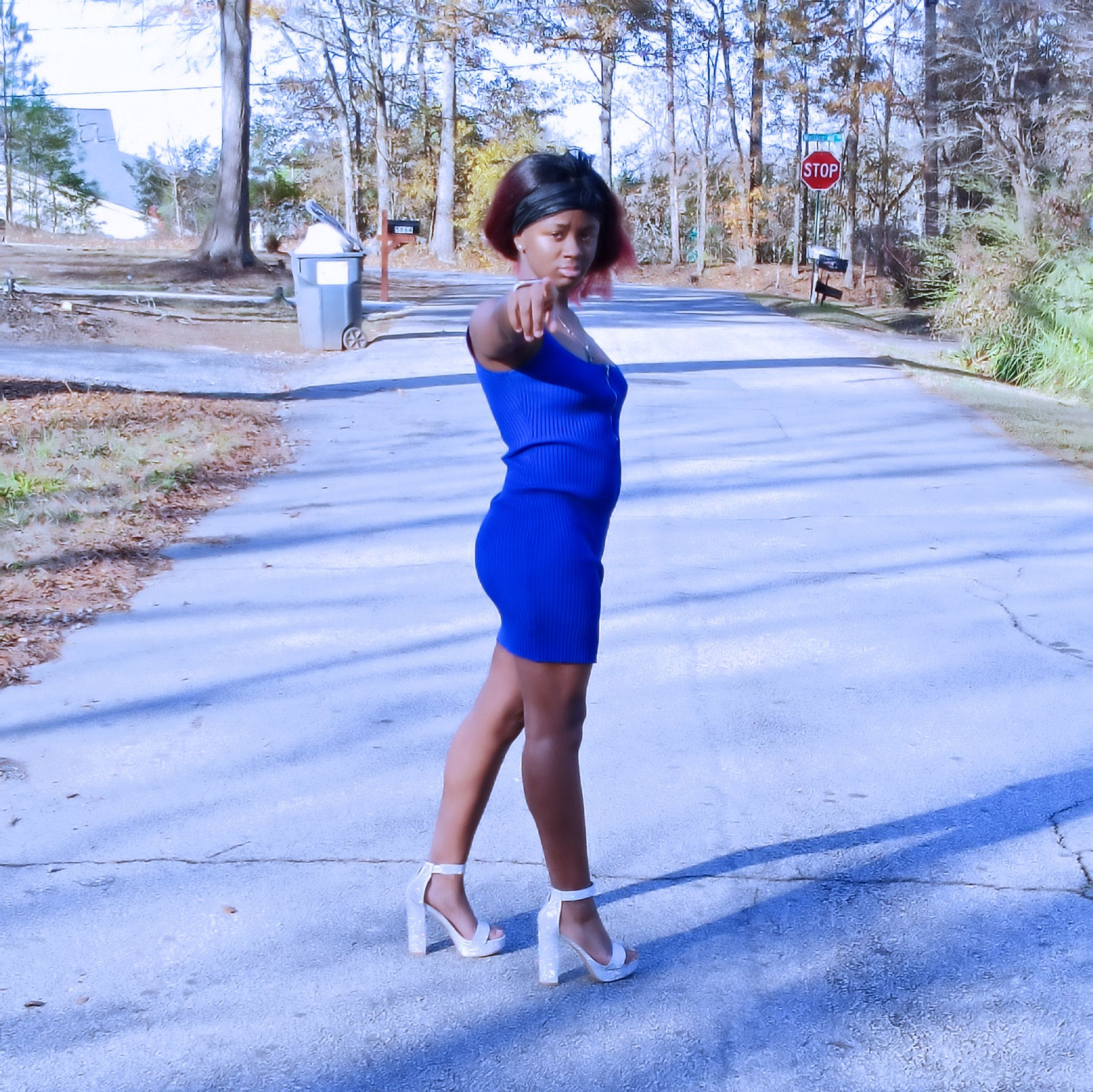 Short and Skinny Ebony Fashion Model Rainy