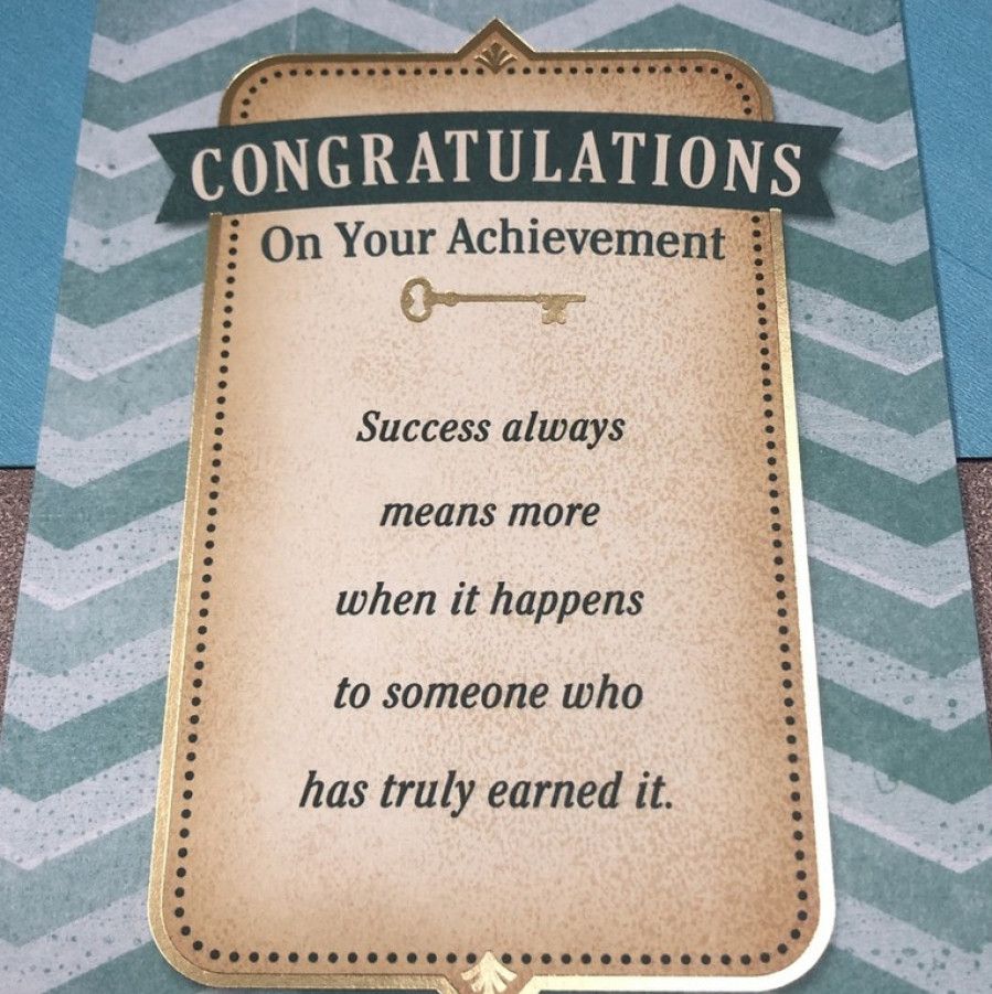 SFW Congrats Achievements Card