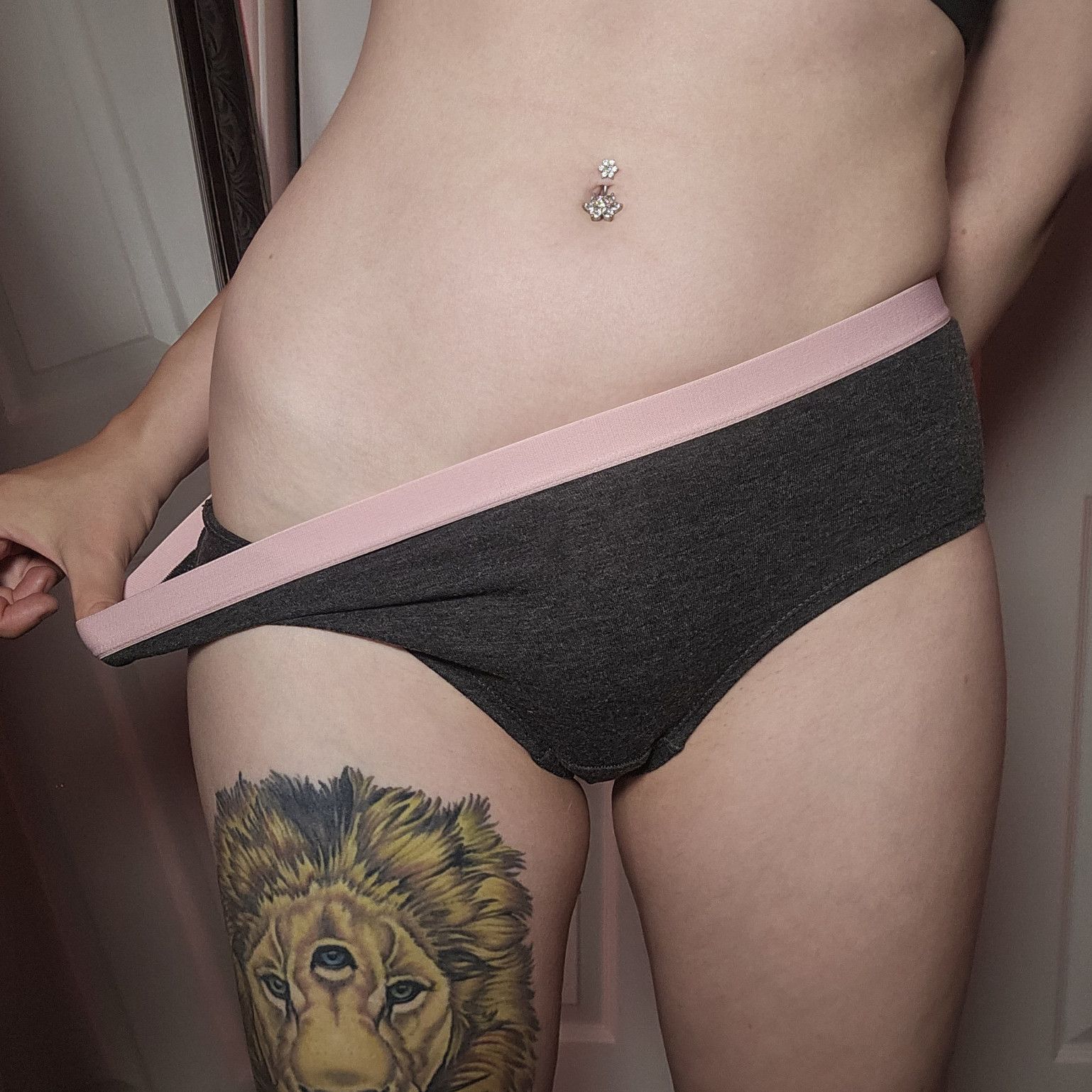 Pink and Grey Cheeky