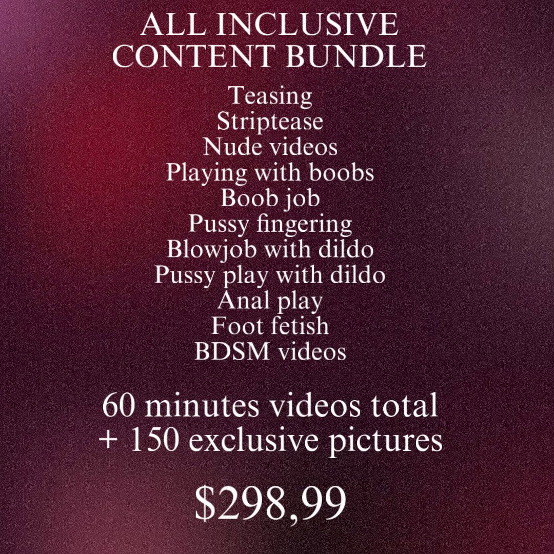ALL INCLUSIVE CONTENT BUNDLE