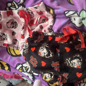 Worn pajama shorts