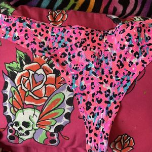 Worn Cheetah Print Thong