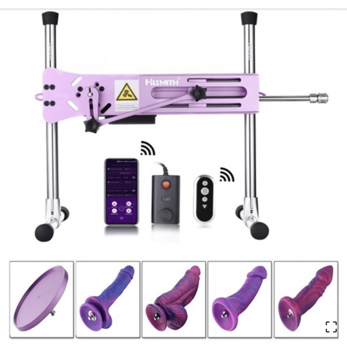 Purple Sex Machine with 4 Fantasy Toys