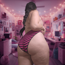 Black and Pink Striped Panty
