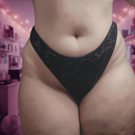 Black Lace Thong Panty