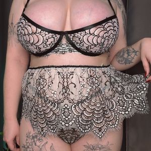 Lace Lingerie with Lace Skirt