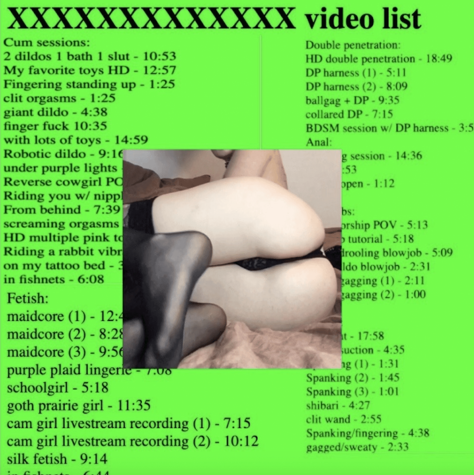 all my videos: OVER 300