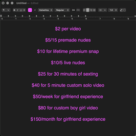 my menu