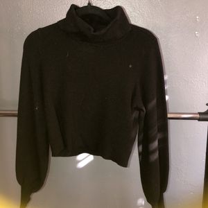 black cosplay turtleneck sweater