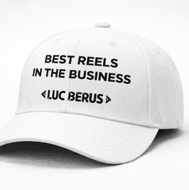 Cap Best Reels In The Business Luc Berus White w Video Gift