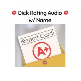 Dick Rating via DM Audio Only Saying Your Name