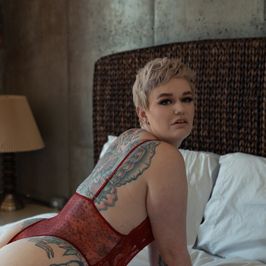 Relaxing in a Red Teddy Photoset Pt 1