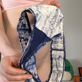 Blue Everyday Pattern Thong