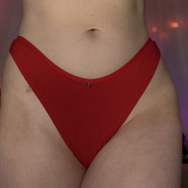 Solid Red Thong