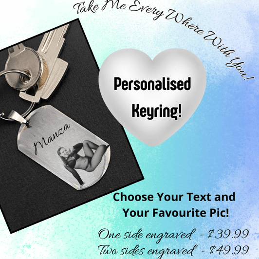 Personalised Photo Engraved Keyring