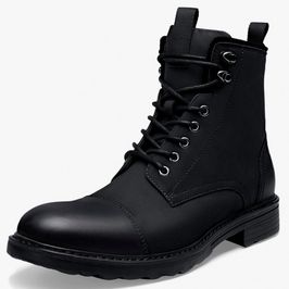 New Black Leather Boots