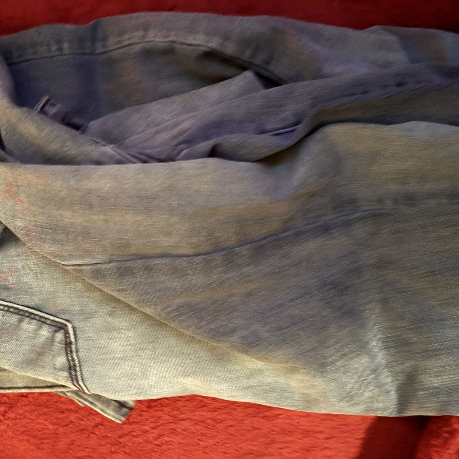 Worn Womens Blue Jeans