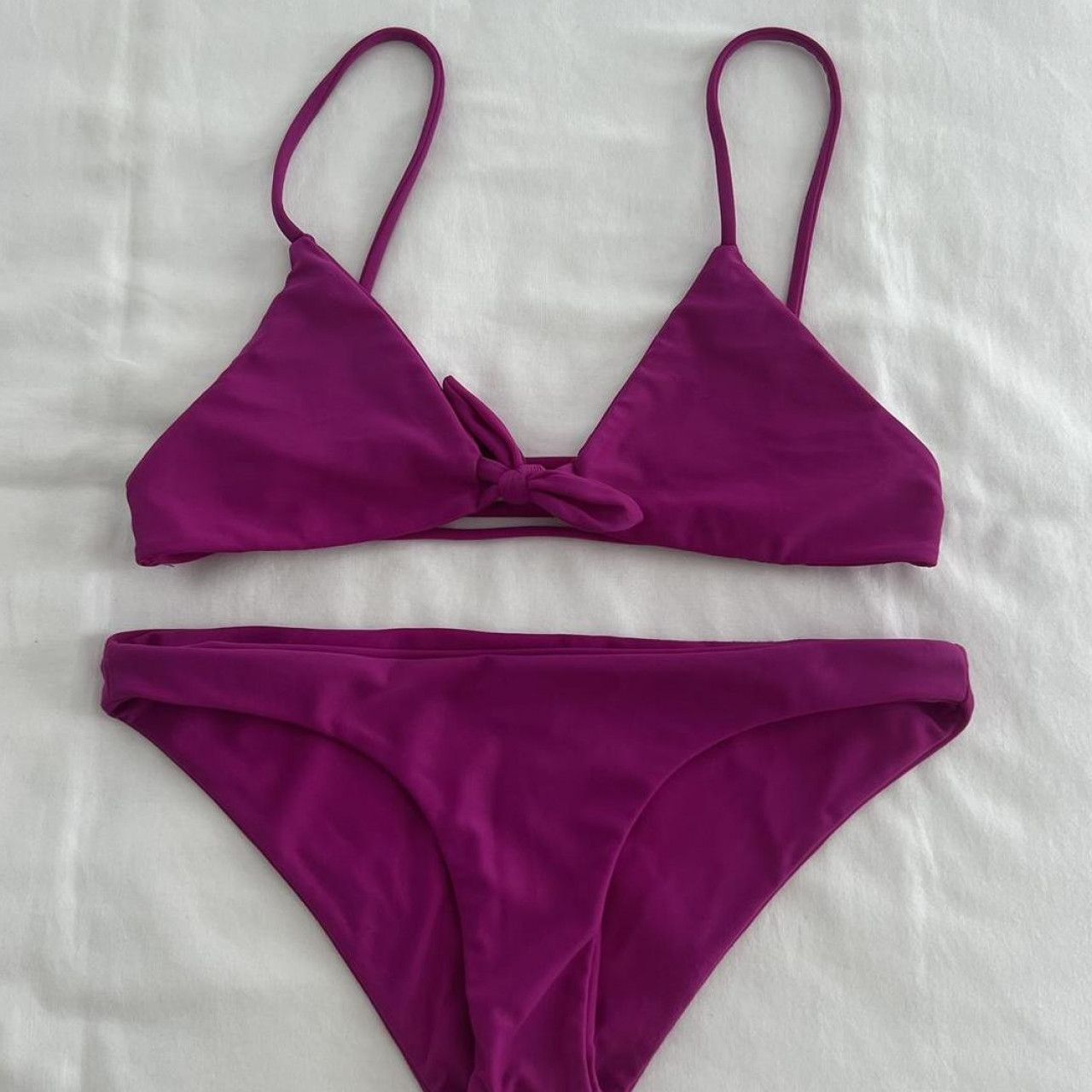 Worn Purple Bikini Outfit