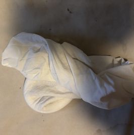 Worn White Silk Stockings