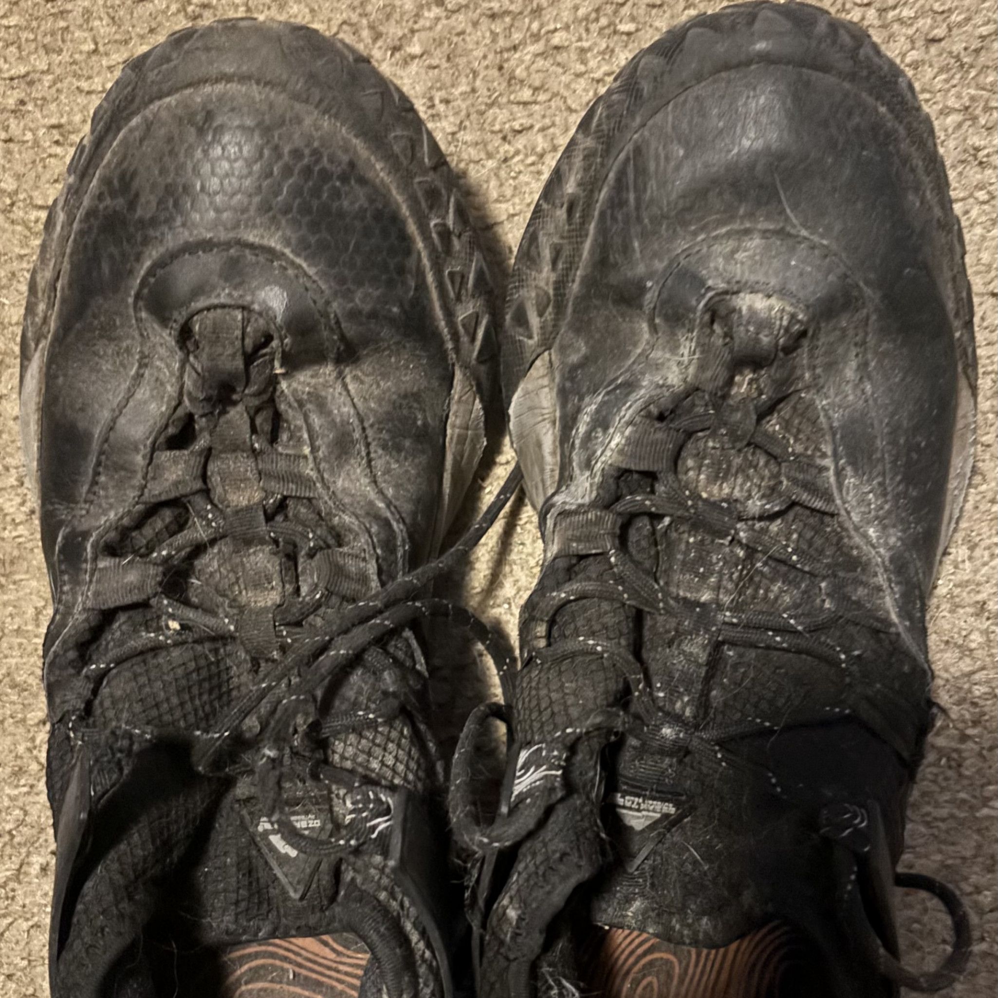 Worn Black Leather Shoes