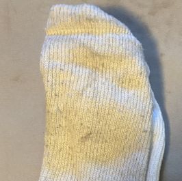1 Pair of Worn White Socks