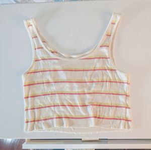 Pink and Yellow Crop Top