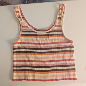 Pink and Brown Crop Top